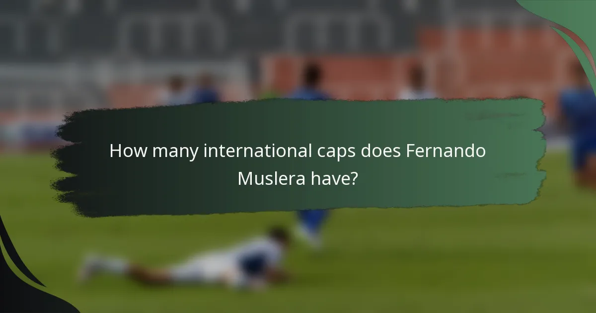 How many international caps does Fernando Muslera have?
