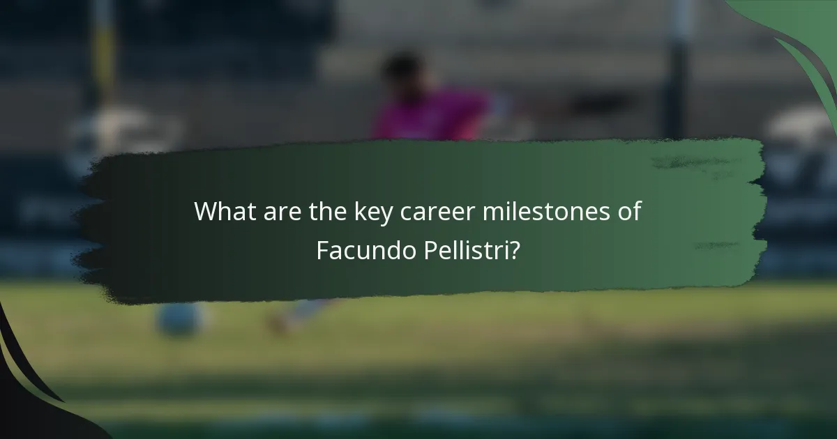 What are the key career milestones of Facundo Pellistri?