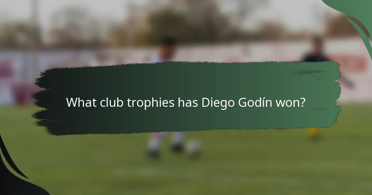 What club trophies has Diego Godín won?