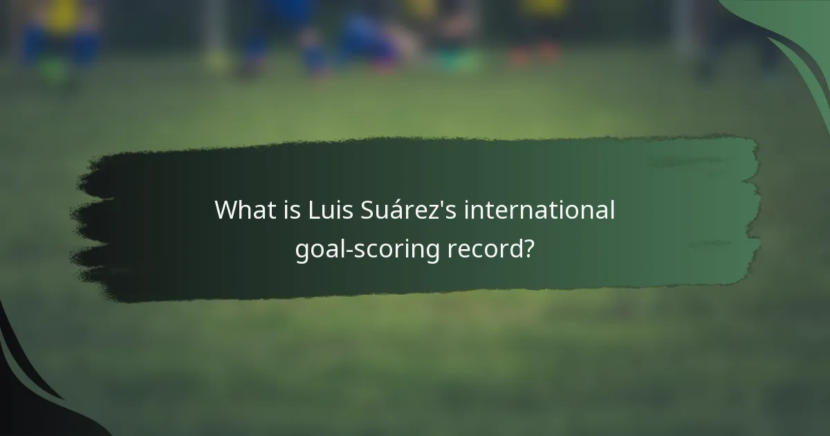 What is Luis Suárez's international goal-scoring record?
