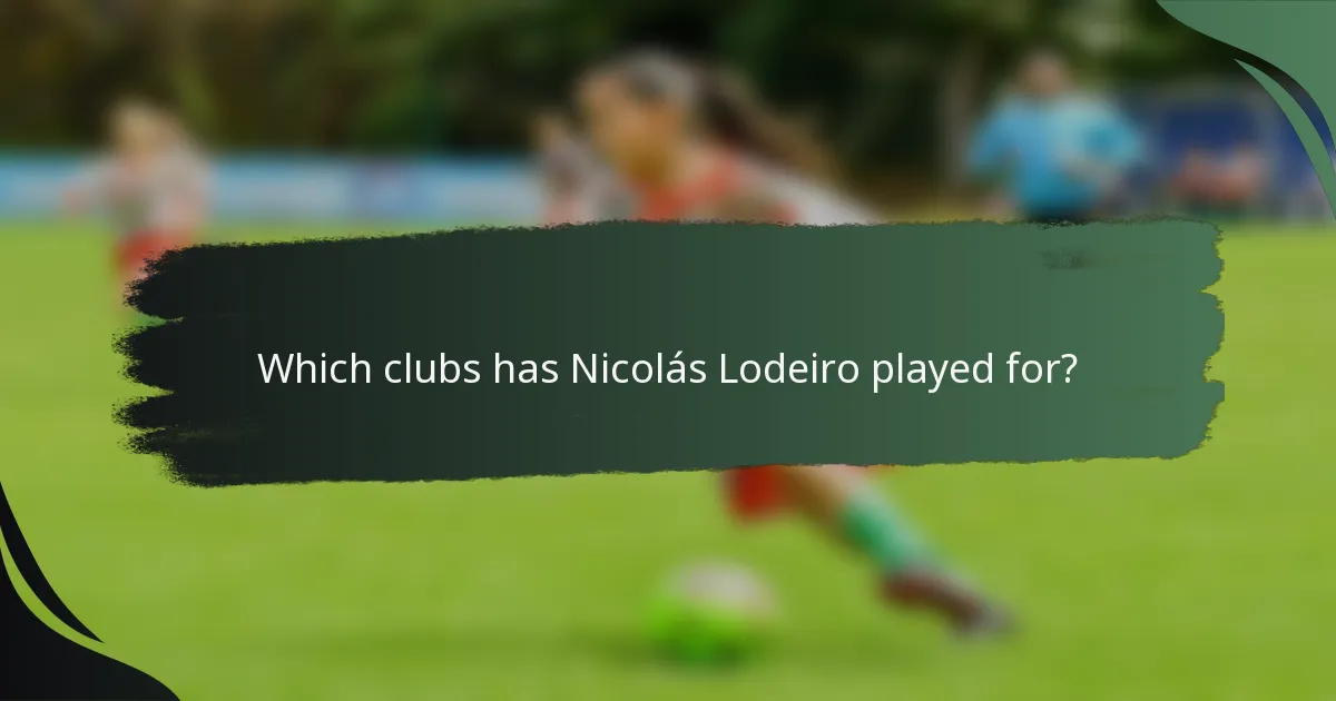 Which clubs has Nicolás Lodeiro played for?